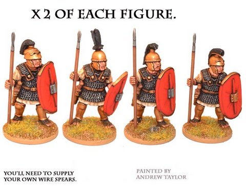 Republican Roman Triarii in Mail with Spear