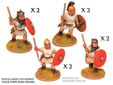 Roman Velites with spear/javelin & shield