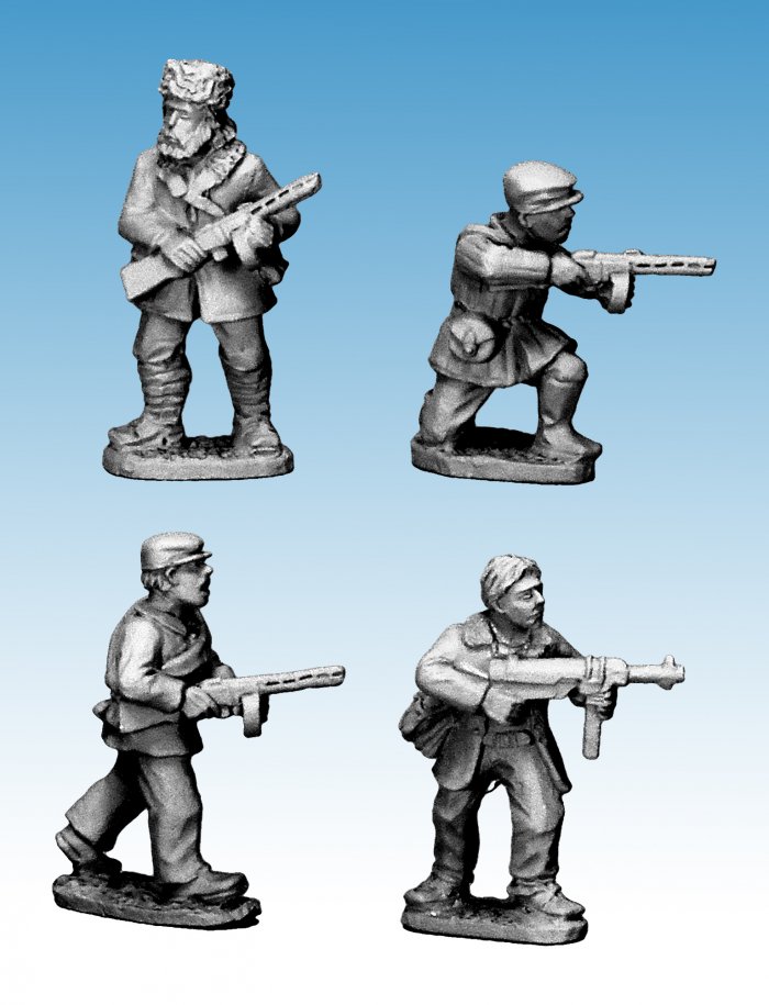 Partisans with submachine guns