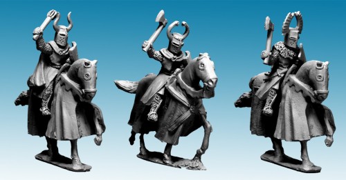 Mounted Teutonic Knights with Axes and Maces