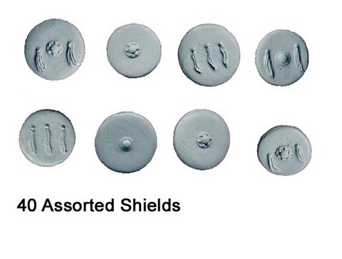 Spanish Round Shields (approx 40 per pack)