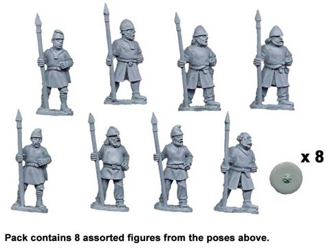 Saxon Warriors with Spears Upright