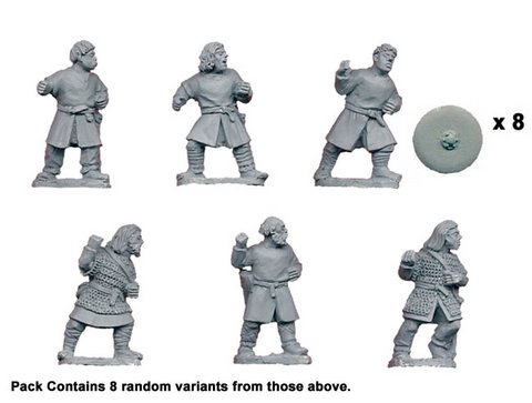 Bareheaded Saxon Warriors with Spears