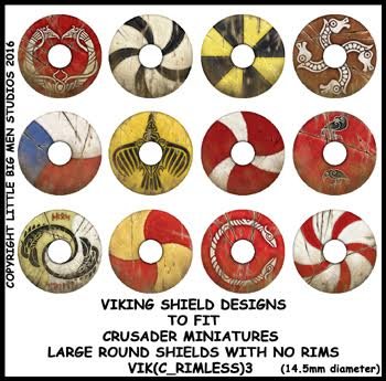Viking Shield Transfers 3 (Rimless)
