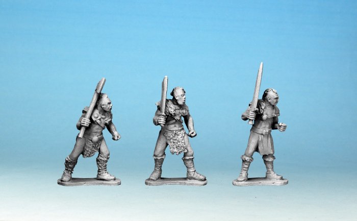 Half Orc Marauders with hand weapons and shields