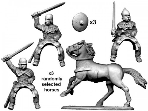 Mounted Armoured Nobles with Swords
