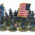Photo of Union Regiment (24 figures plus flags). (ACWU01)