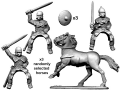 Photo of Mounted Armoured Nobles with Swords (ACE022)