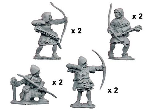 Crusader Miniatures LONGBOWMEN pack of 8 War of The Roses MEW005 
