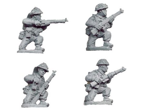 Late British Riflemen kneeling 