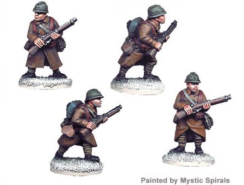 28mm metal Crusader Miniatures Bolt Action 4 WW2 Early War French LMG Teams