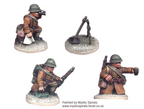 French 60mm Mortar & crew (1 mortar, 3 crew)