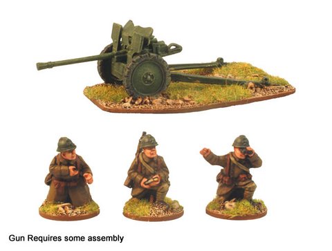 French 25mm AT Gun & 3 Crew