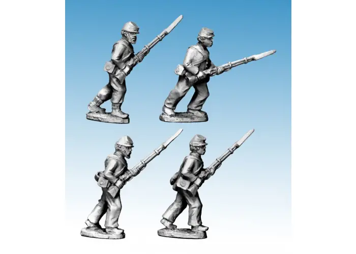 ACW Infantry in Shirt & Kepi Advancing/ Charging