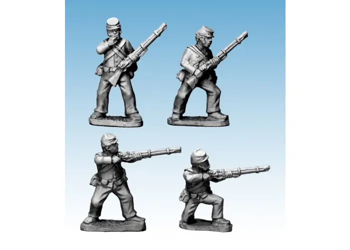 ACW Infantry in Shirt & Kepi Skirmishing