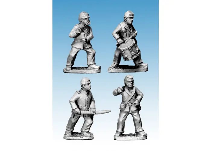 ACW Infantry Command in Jackets and Kepi