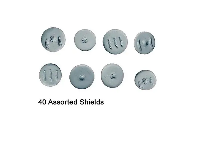 Spanish Round Shields (approx 40 per pack)