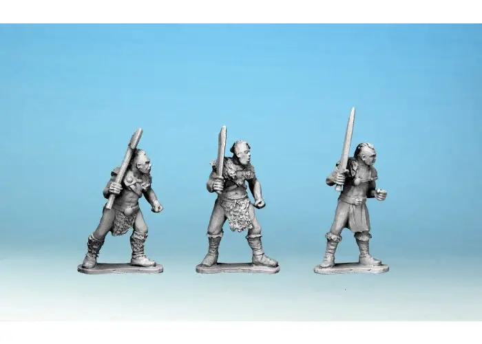 Half Orc Marauders with hand weapons and shields