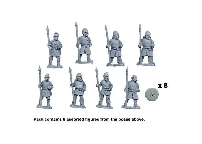 Saxon Warriors with Spears Upright