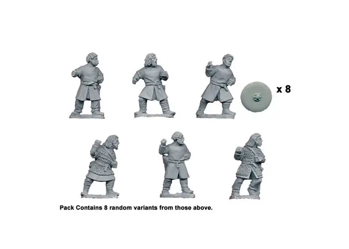 Bareheaded Saxon Warriors with Spears