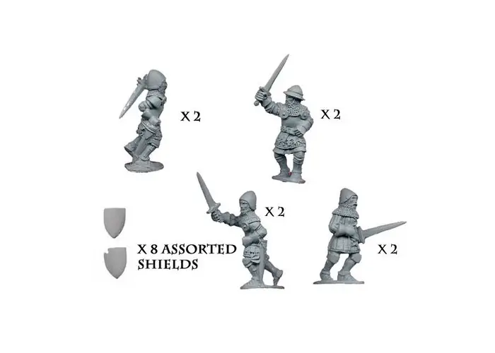 Dismounted Knights with Swords