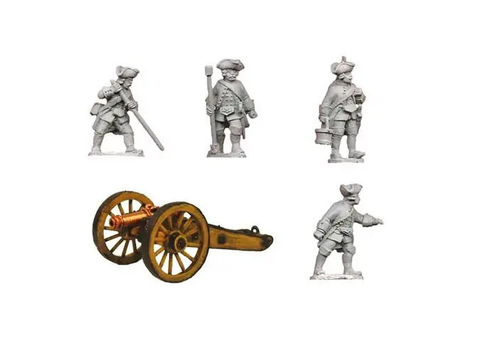 Austrian 3pdr Cannon & 4 Crew