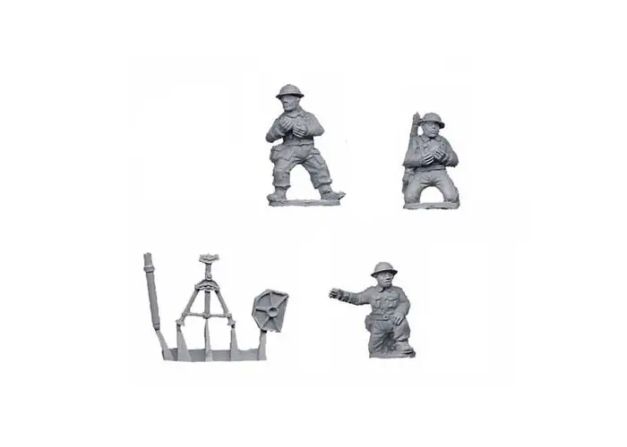 British 3inch Mortar and crew