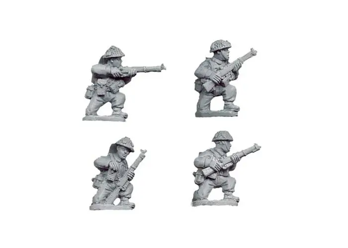 Late British Riflemen kneeling 