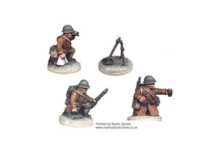 French 60mm Mortar & crew (1 mortar, 3 crew)
