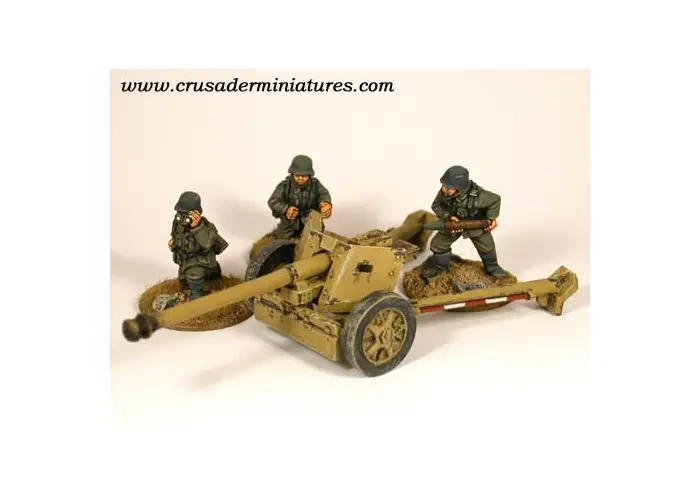 German Pak40 75mm AT Gun & 3 crew