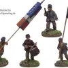 Photo of ACW Infantry Command in Jacket and Kepi Advancing (ACW014)