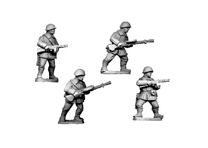 Russian LMG Teams, Winter Uniform wearing helmets