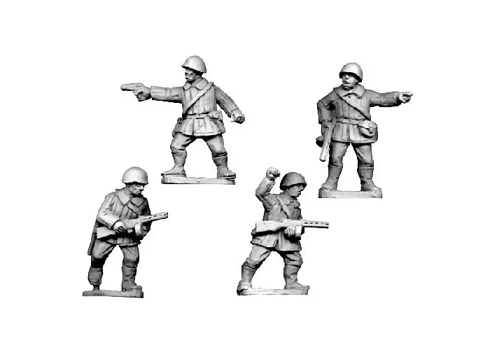 Russian Command, Winter Uniform wearing helmets