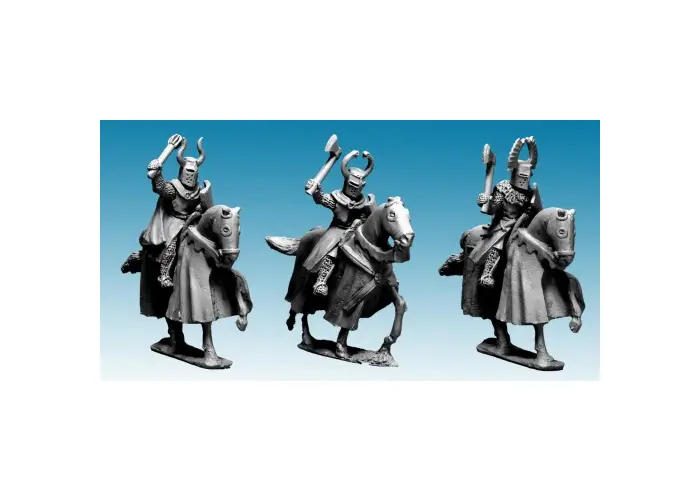 Mounted Teutonic Knights with Axes and Maces