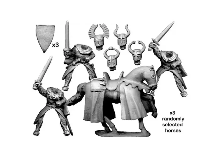 Mounted Teutonic Knights with Swords