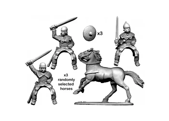 Mounted Armoured Nobles with Swords