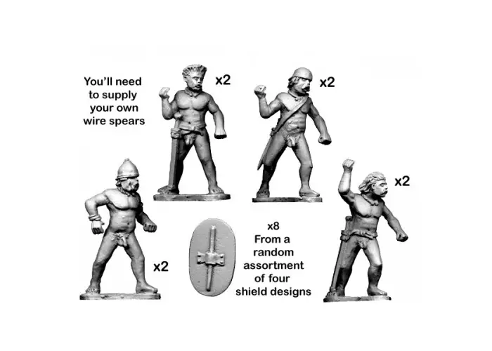Naked Warriors with Spears