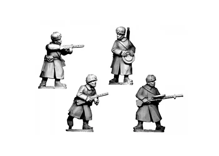 Russian Infantry SMGs & LMGs in  Fur Hats